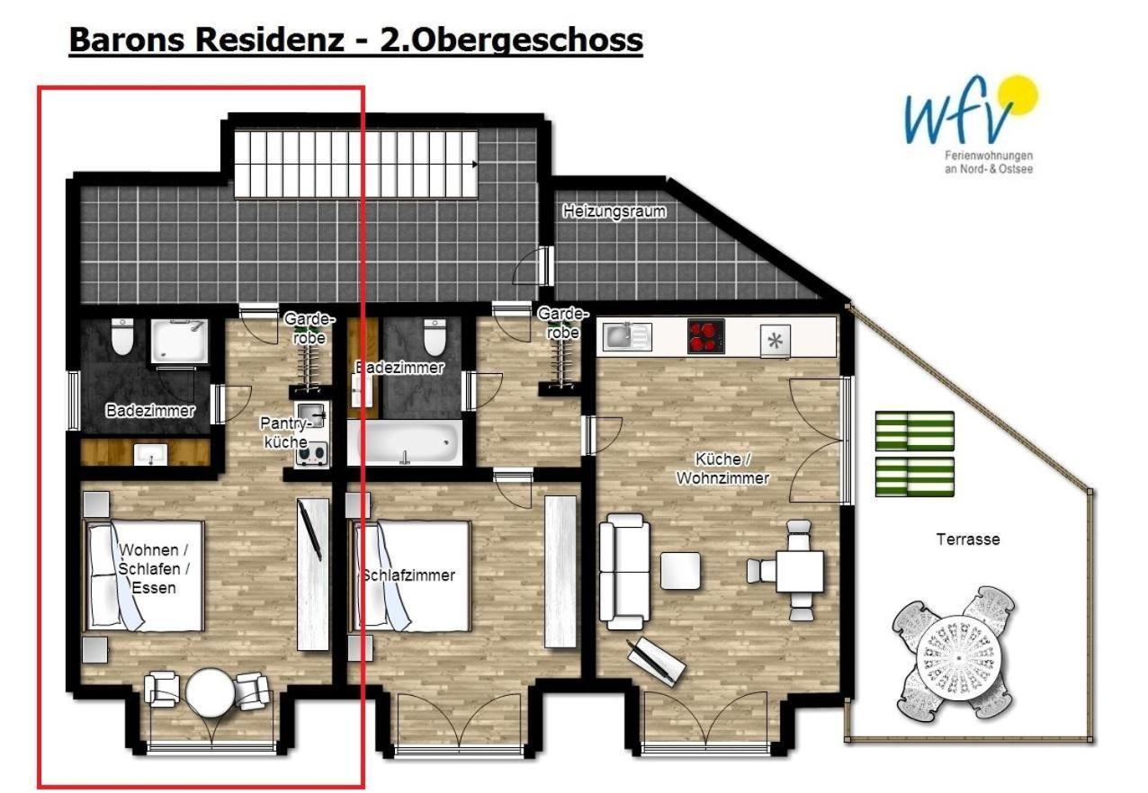 Barons Residenz Ferienwohnung 7 Borkum Exterior foto